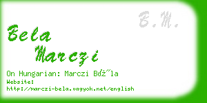 bela marczi business card